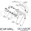 Cifial 32405MI-X11 U PVD X11 2H Wall Basin Mixer Tap Left Side Dimension